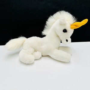 Vintage R. Dakin & Co 1979 White Unicorn Stuffed Animal Plush 9.5” Little Utopia